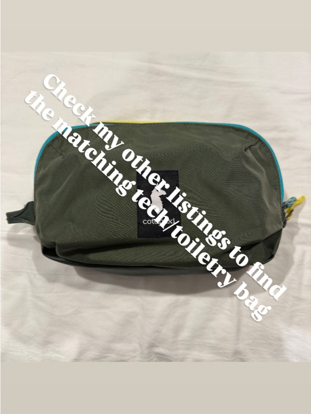 Cotopaxi Olive Green and Mint Backpack with Yellow Accent - Picture 8 of 8